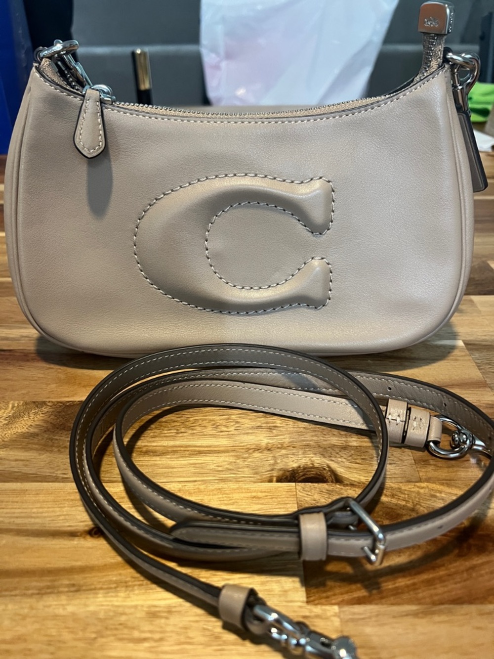 Coach Mini Shoulder Bag in Light Taupe